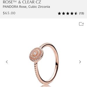 Pandora Ring Rose Gold Size 7